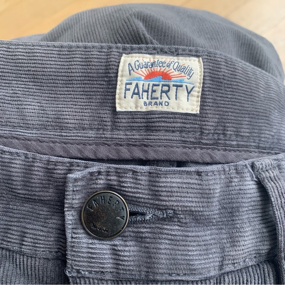 FAHERTY Gray Stretch Organic Cotton Cords- Sz 32- Like New! - Picture 5 of 14